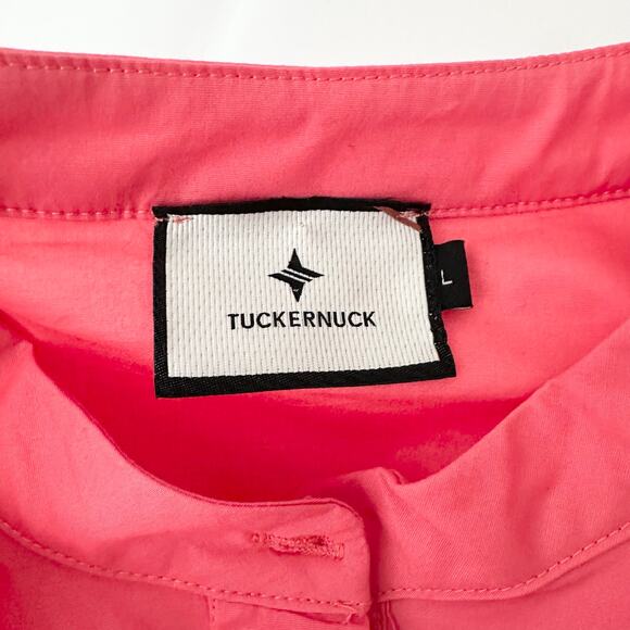 NWOT Tuckernuck Royal Shirt Dress Poppy Pink Preppy Barbiecore | SZ L - Picture 9 of 12